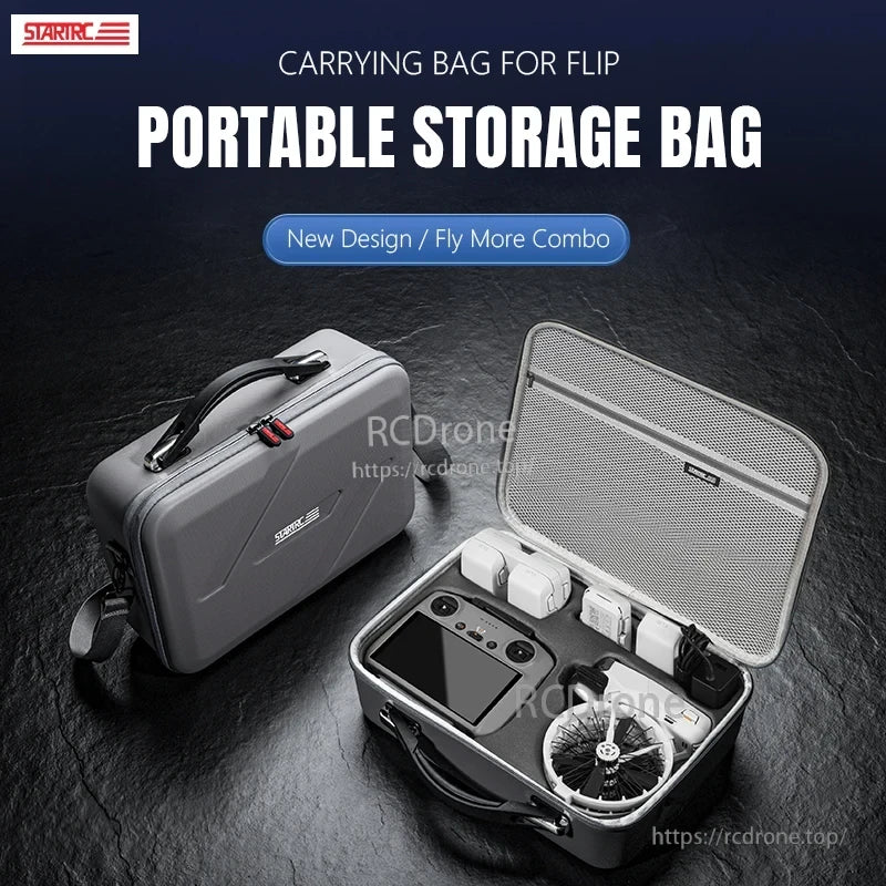 STARTRC DJI Flip Carry Case, STARTRC portable Flip drone bag with new design, stores drone, remote, and accessories for convenient on-the-go flying.