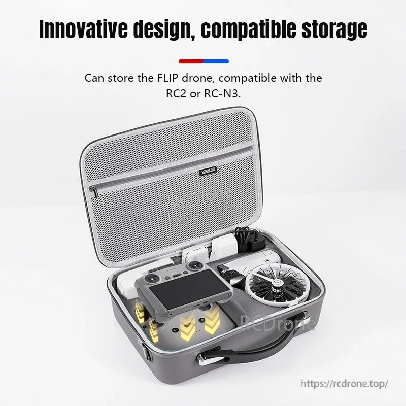 STARTRC DJI Flip Carry Case, Compact, secure carry case with organized compartments, compatible with FLIP drone, RC2, and RC-N3 for convenient, protected storage.