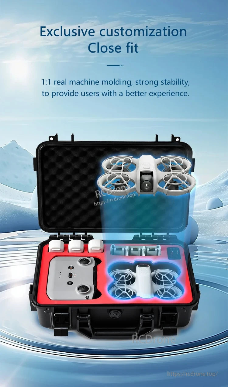 STARTRC DJI NEORC Waterproof Case, Exclusive Customization offers a close fit with 1:1 real machine molding for strong stability and a better user experience.
