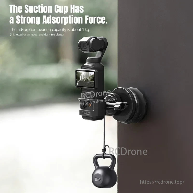STARTRC DJI Pocket Suction Mount, Suction cup mount supports 1kg weight, securely holds DJI Pocket camera.
