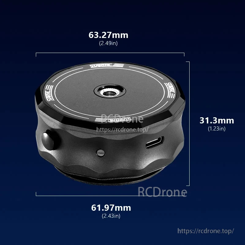 STARTRC DJI Pocket Suction Mount, Dual-side switchable adsorption for iron surfaces (magnetic) and smooth planes (vacuum suction) like glass, tiles, and car interiors.