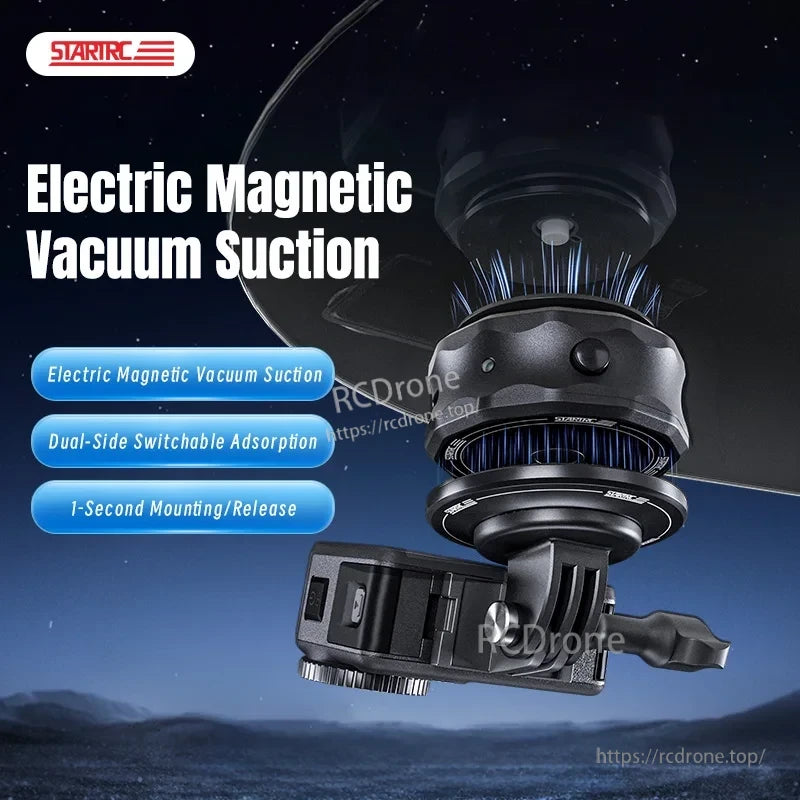 STARTRC DJI Pocket Suction Mount, Electric Magnetic Vacuum Suction Mount with Dual-Side Adsorption