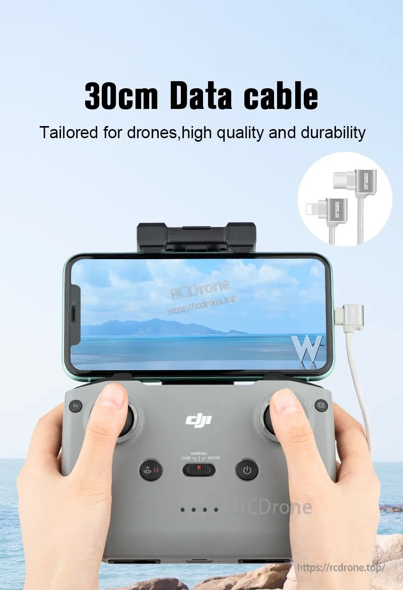 STARTRC Data Cable, 30cm durable, high-quality drone data cable compatible with DJI remote controllers.