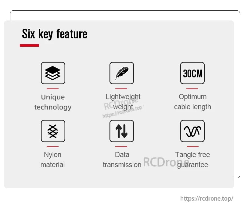 STARTRC Data Cable, Lightweight 30cm nylon cable with unique tangle-free design and data transmission capabilities.