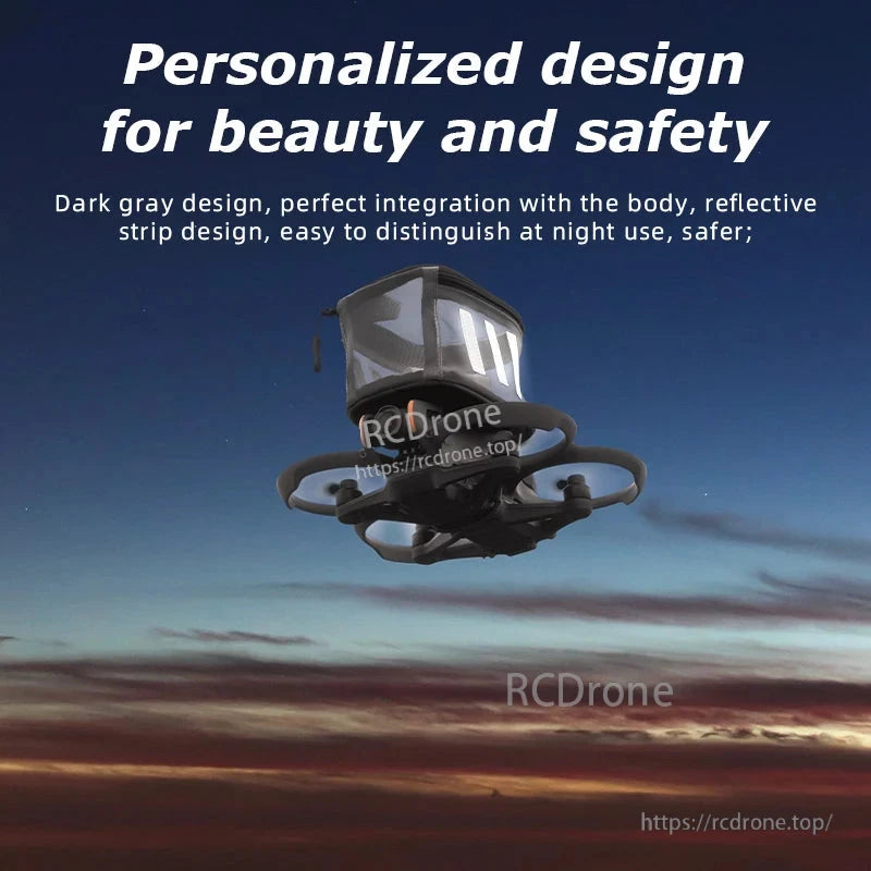 STARTRC Drone Air Delivery Bag, Stylish dark gray drone case with reflective strips for improved night visibility and safe, secure transport.