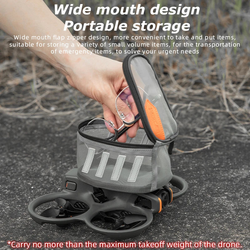 STARTRC Drone Air Delivery Bag, Portable wide-mouth storage for small items, ideal for emergency transport and drone use within weight limits.