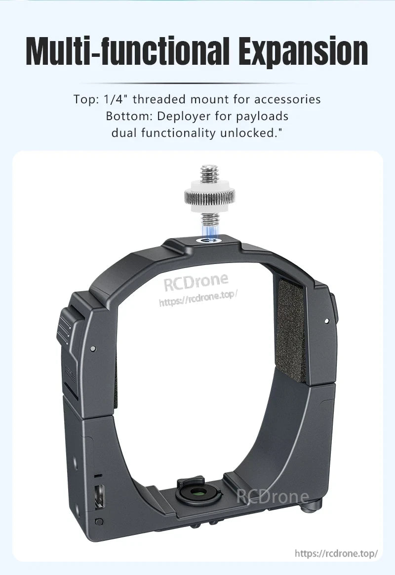 STARTRC Drone Airdrop, Multi-functional expansion with top mount and bottom deployer.