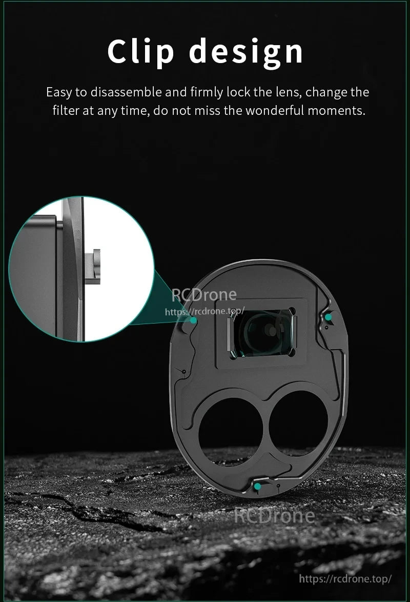 STARTRC Drone Camera Lens Filter, The clip design allows quick, secure lens and filter changes for effortless, reliable photography.