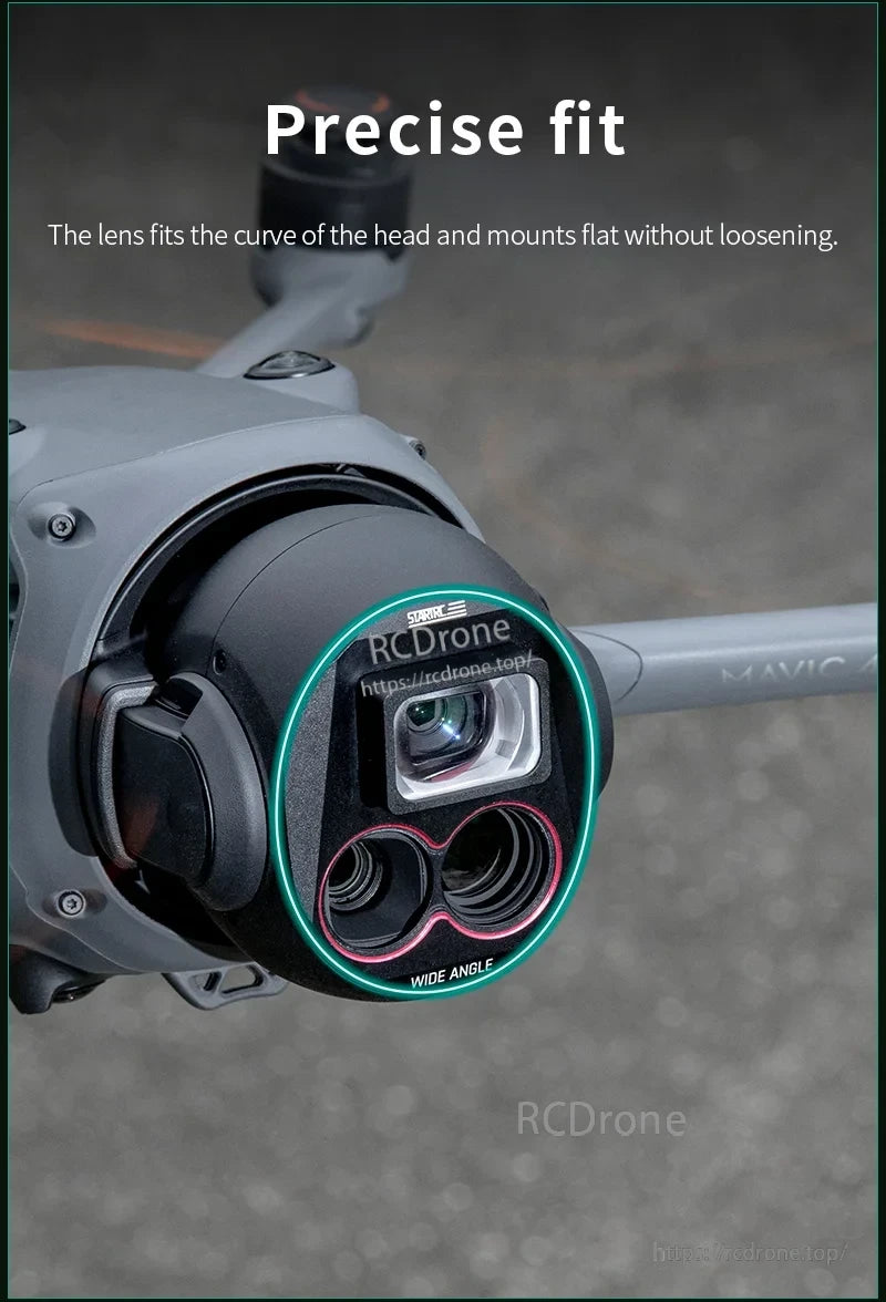 STARTRC Drone Camera Lens Filter, STARTRC wide-angle filter precisely fits Mavic drone camera, ensuring secure, no-loosen mounting for optimal performance.