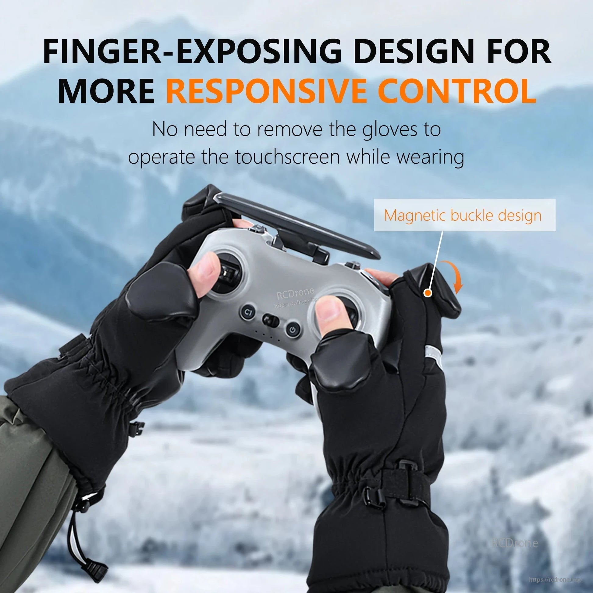 handschuhe drohne STARTRC Drone Flight Gloves V2 – Winter Warm Pilot Gloves for DJI Air – RCDrone