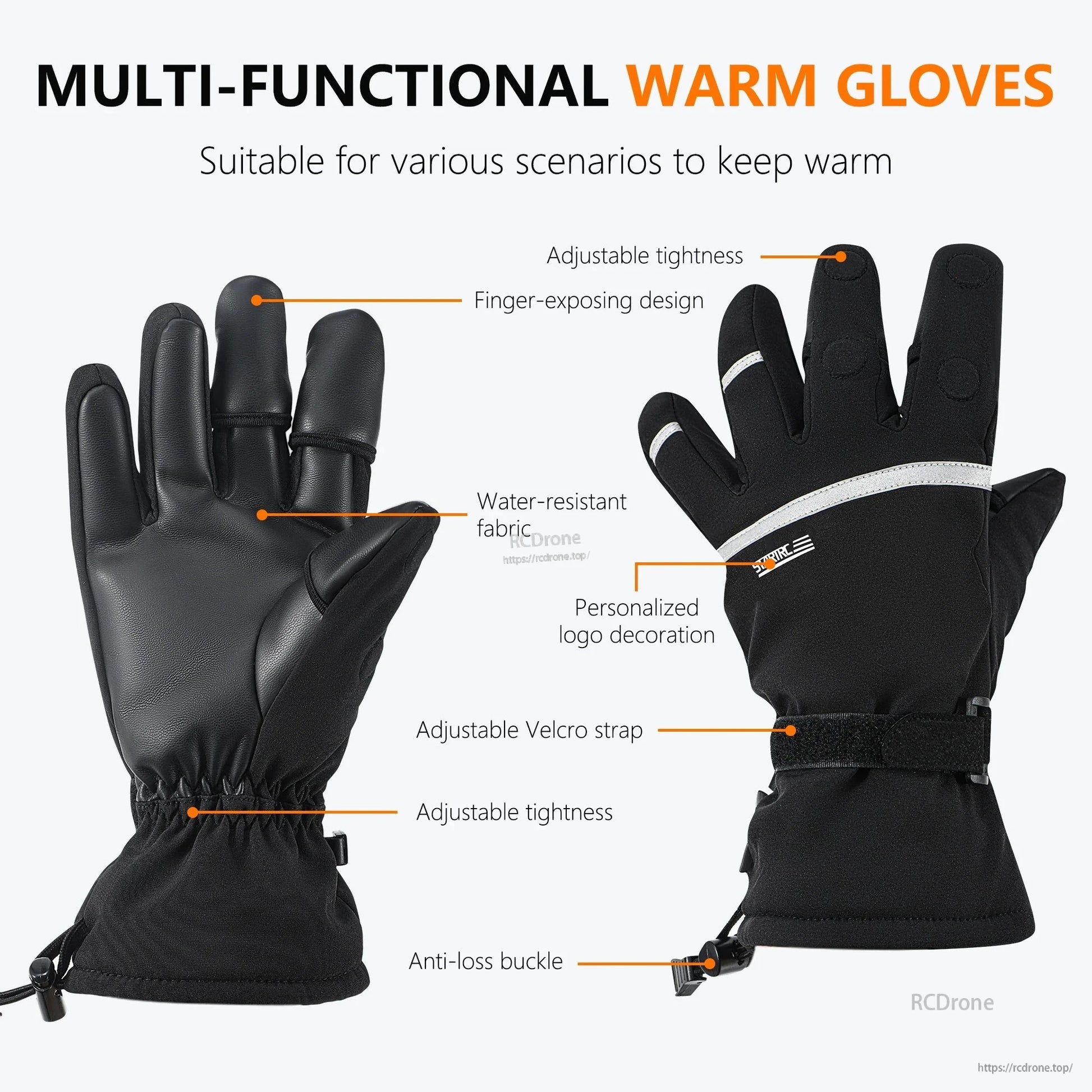 handschuhe drohne STARTRC Drone Flight Gloves V2 – Winter Warm Pilot Gloves for DJI Air 3S, Mini 3 Pro/Neo, Avata 2, Mavic 3 Pro, Mini 3