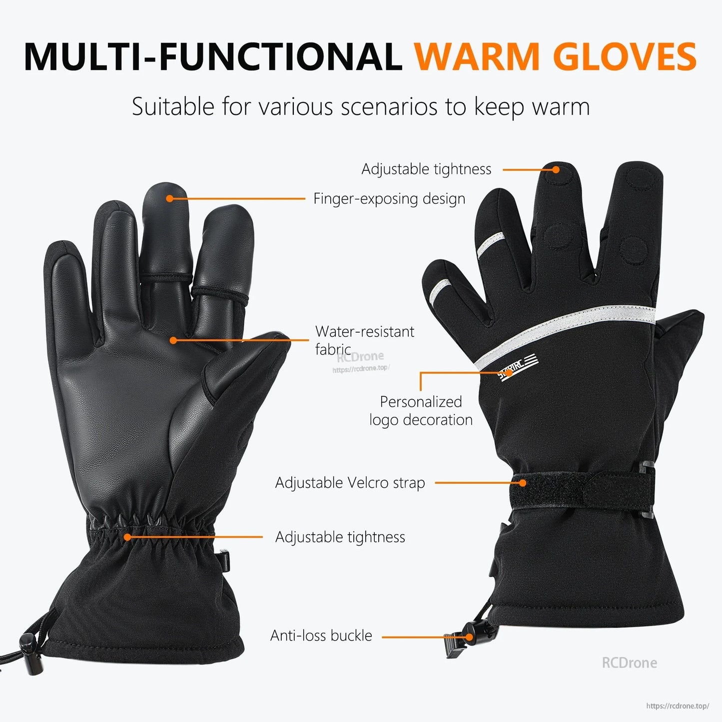 STARTRC Drone Flight Gloves V2 for DJI drones with multi-functional features and warm design