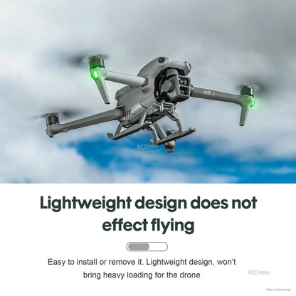 The lightweight design does not impact flying performance and is easy to install/remove, preventing heavy loading on the drone.