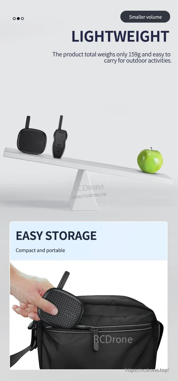 STARTRC Drone Speaker, Compact, lightweight portable speaker for outdoor use.