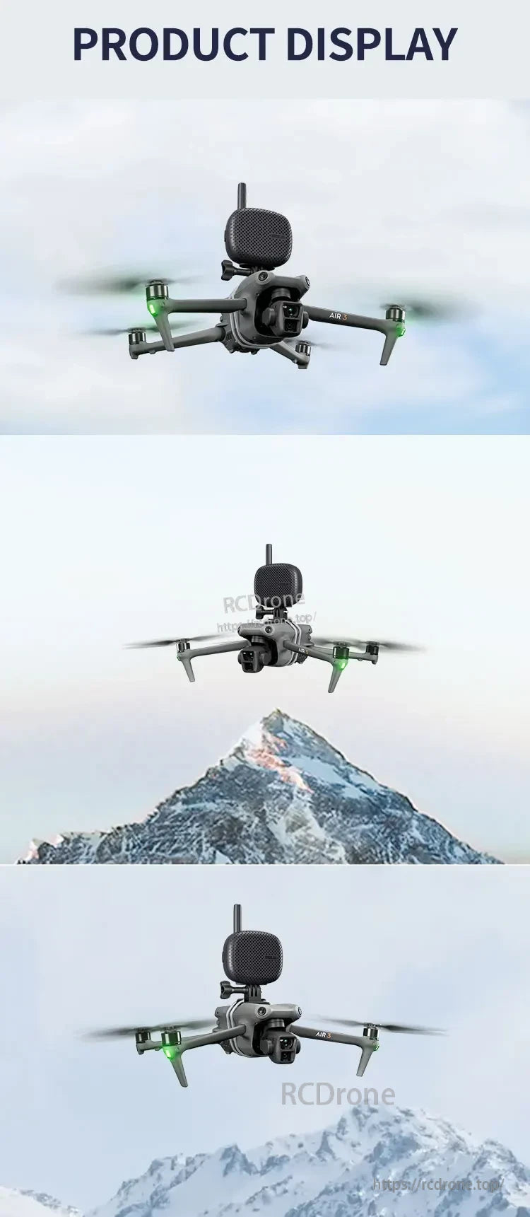 STARTRC Drone Speaker Megaphone with 3000m wireless control and 120 dB loudspeaker for DJI Mini 4 Pro/Mini 3 Pro/Mini 2/Air 3/Mavic 3.