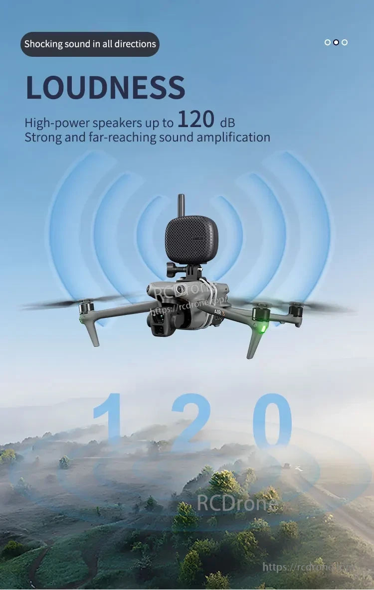 STARTRC Drone Speaker, High-power drone speaker, 120 dB loudness, omnidirectional sound