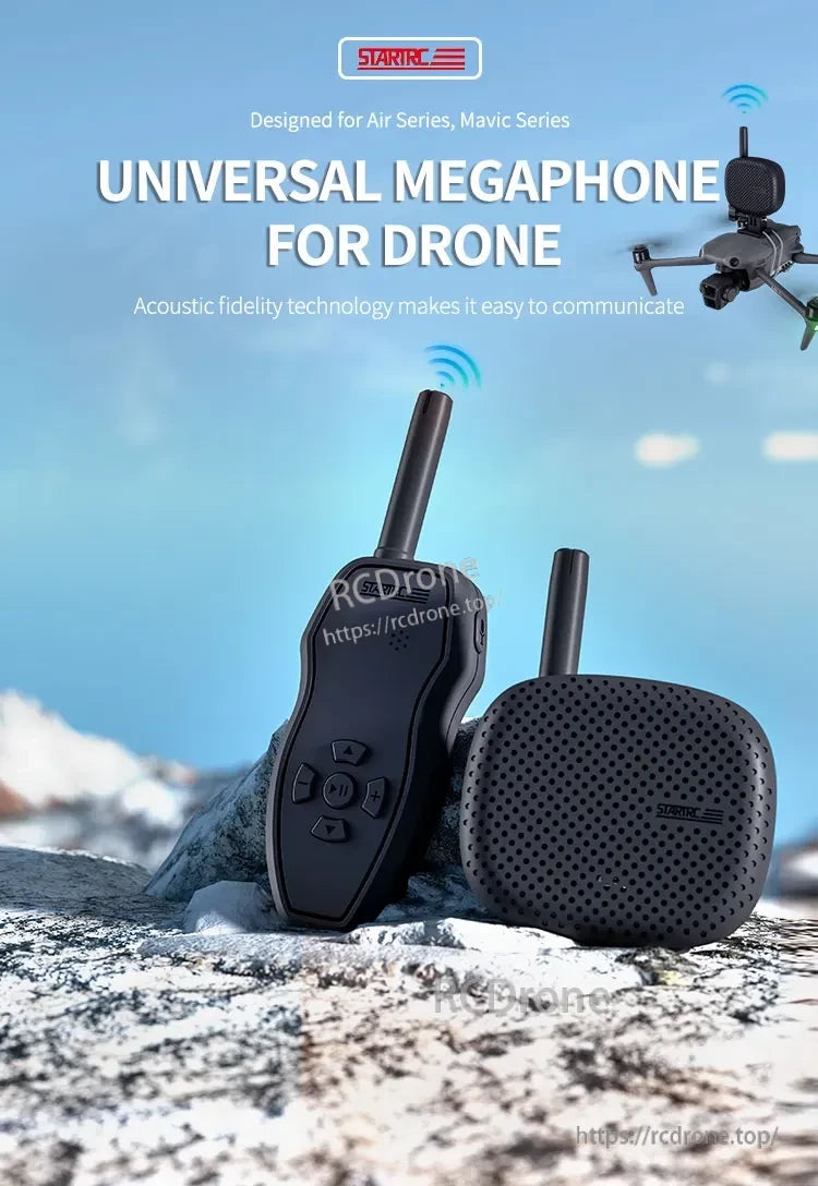 STARTRC Drone Speaker, Universal drone megaphone with acoustic fidelity for Air and Mavic series