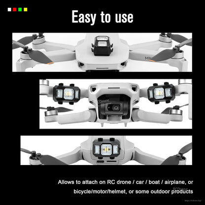 STARTRC Drone Strobe Flashing Light, Compact, lightweight strobe light with 3 modes and USB-C charging, ideal for drones, vehicles, helmets, and outdoor gear. Easy to use.