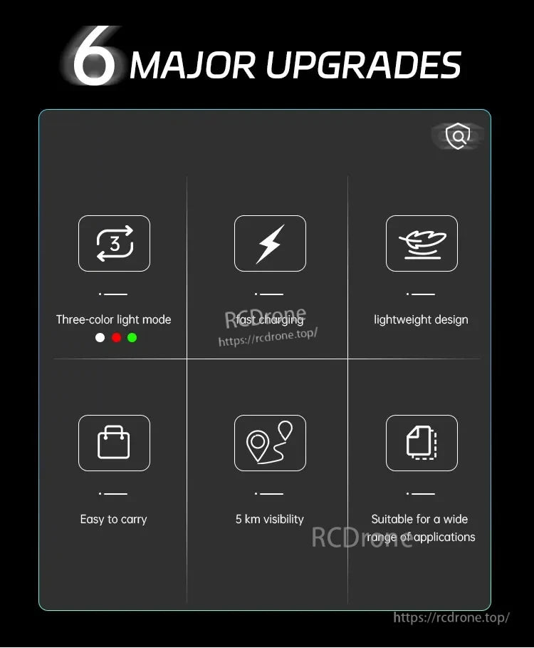 STARTRC Drone Strobe Flashing Light, Three-color light, fast charging, lightweight, portable, 5km visibility, versatile.