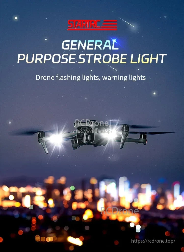STARTRC Drone Strobe Flashing Light, STARTRC strobe light enhances drone visibility with flashing and warning lights, ideal for improved safety and detection during flight operations.