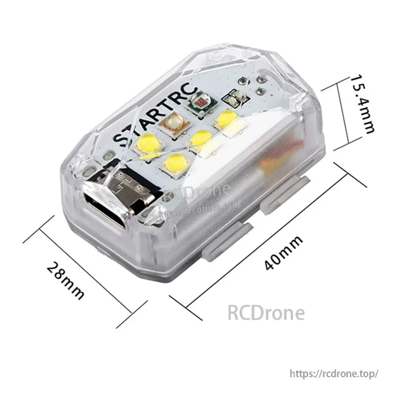 Lumière stroboscopique STARTRC pour drone, 6 LED, visibilité 5 km — Feux clignotants pour DJI Mini 4 Pro/Air 3/Mini 3/2/Air 2S