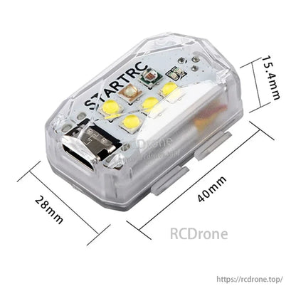 Lumière stroboscopique STARTRC pour drone, 6 LED, visibilité 5 km — Feux clignotants pour DJI Mini 4 Pro/Air 3/Mini 3/2/Air 2S