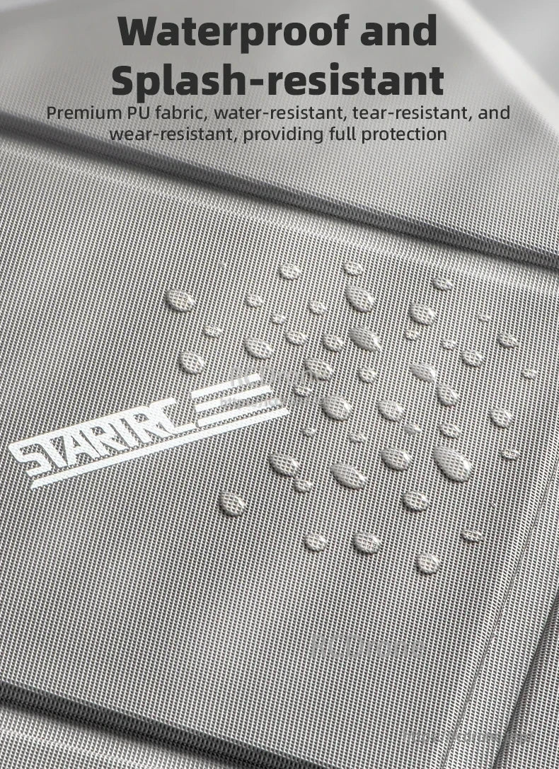 STARTRC Dual Drone Storage Bag, The STARTRC bag is waterproof, splash-resistant, and made of durable PU fabric for excellent protection against water, tears, and wear.