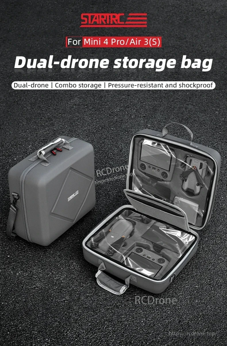 STARTRC Dual Drone Storage Bag, Dual-drone storage bag for Mini 4 Pro/Air 3(S)