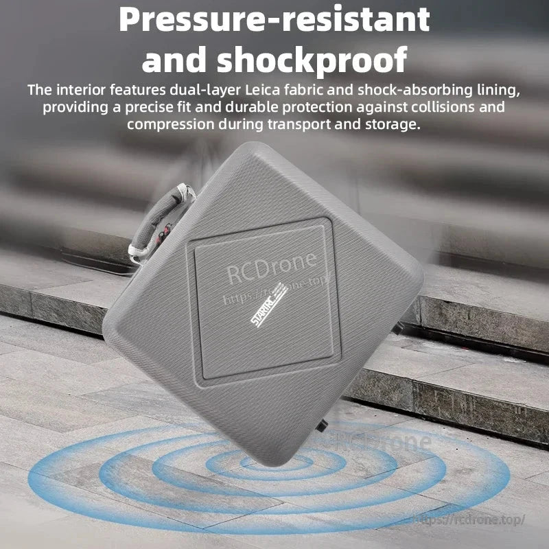 The STARTRC Dual Drone Storage Bag features pressure-resistant and shockproof design for DJI drones.