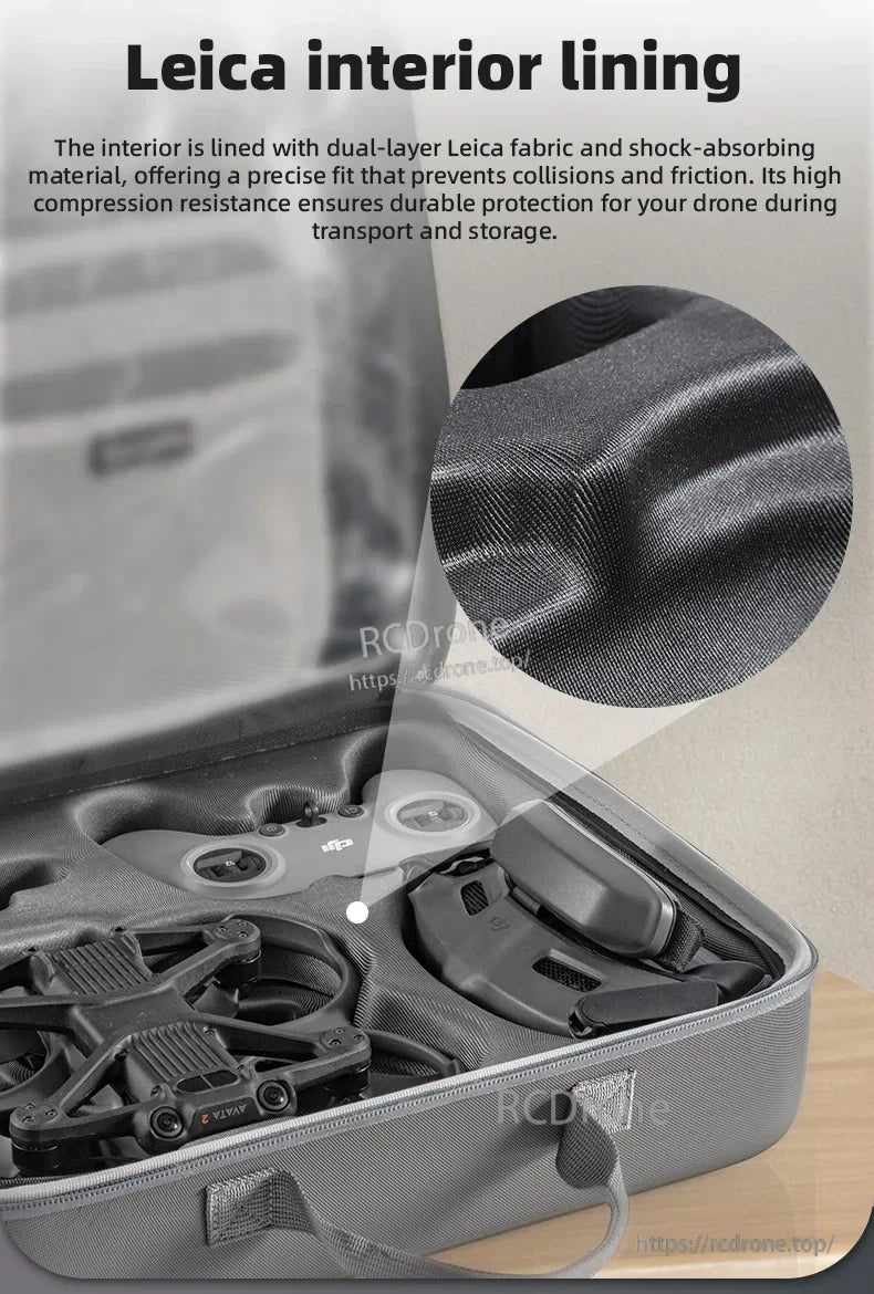 STARTRC Dual Drone Storage Bag, Leica interior features dual-layer fabric and shock-absorbing material for a precise fit and durable protection.