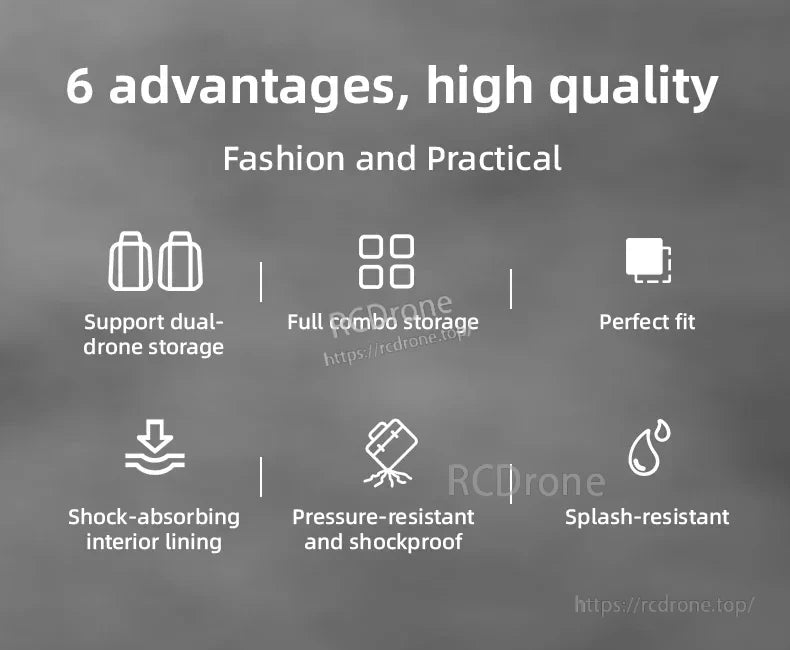 STARTRC Dual Drone Storage Bag, Dual drone storage with full combo; perfect fit, shock-absorbing, pressure-resistant, and splash-resistant for ultimate protection and convenience.