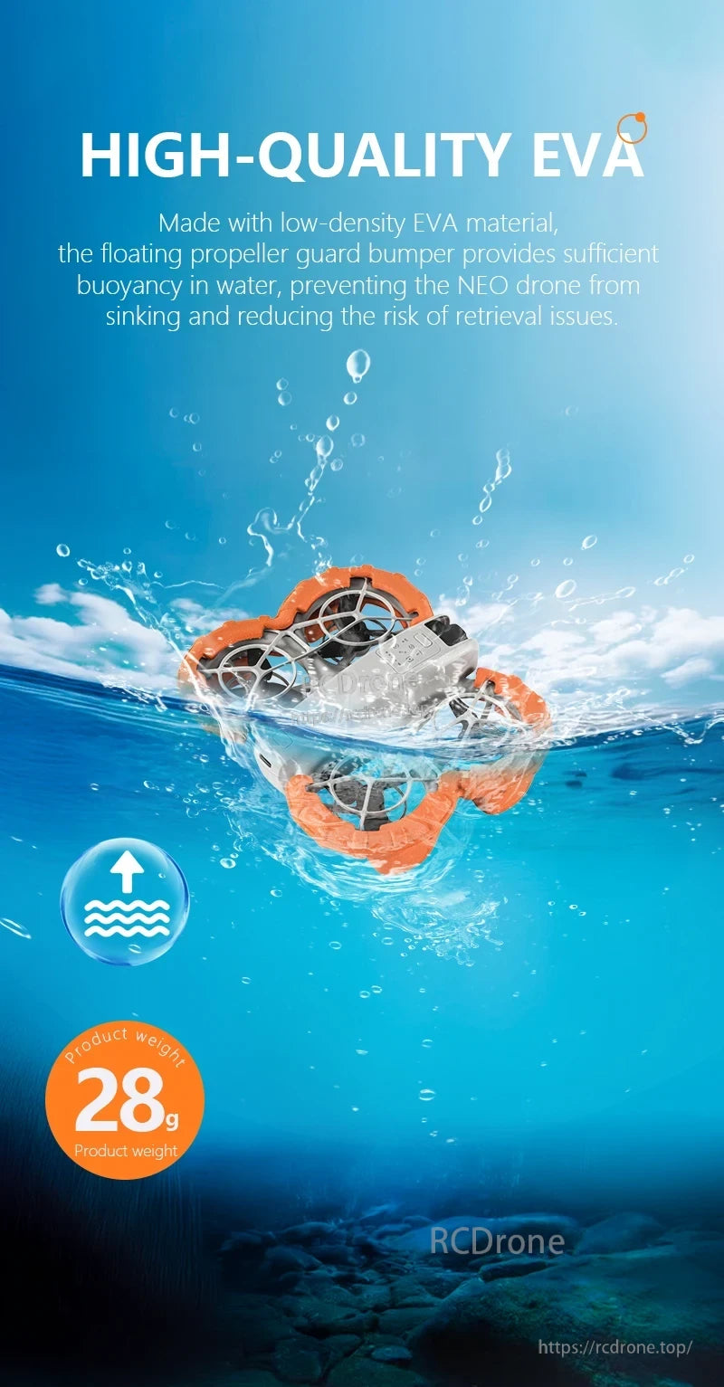 STARTRC StartRC Floating Propeller Guard, The StartRC Floating Propeller Guard uses high-quality EVA materials for buoyancy, preventing NEO drones from sinking.