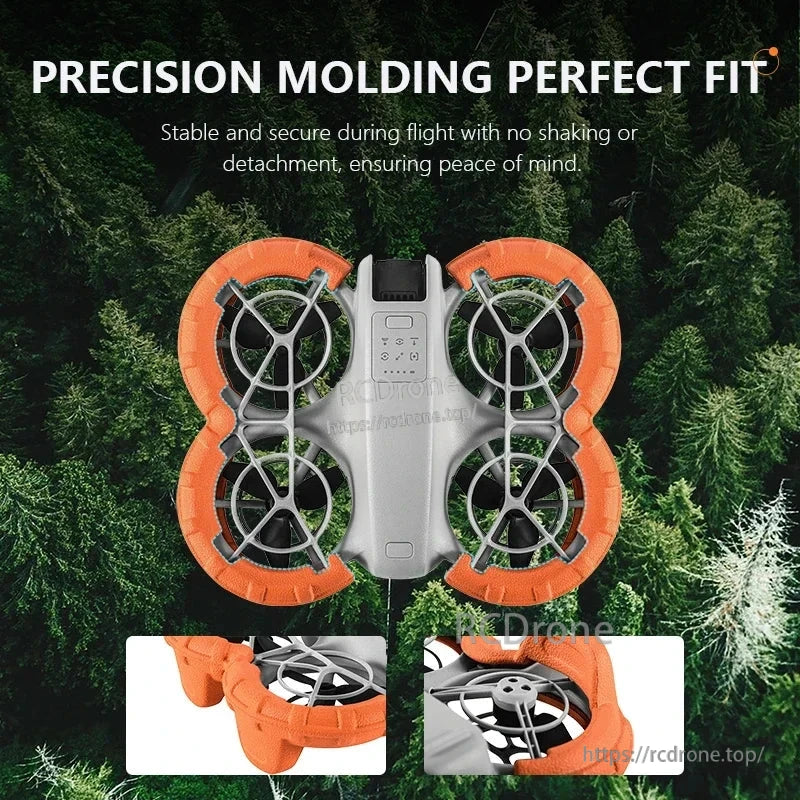 STARTRC StartRC Floating Propeller Guard, Orange EVA propeller guards for DJI NEO offer precise molding, ensuring secure fit, stable flight, and no shaking or detachment. (24 words)
