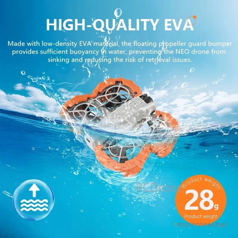 STARTRC StartRC Floating Propeller Guard, Orange EVA floating propeller guard, 28g, adds buoyancy to prevent DJI NEO drone from sinking and eases retrieval.