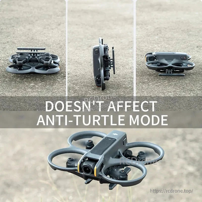 STARTRC Foldable Landing Gear, Foldable black landing gear for DJI Avata 2, 22mm extension, quick-release skid, ABS+PC material, 13.5g, preserves anti-turtle mode.