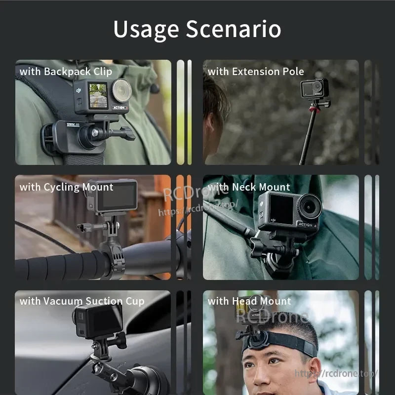 STARTRC GPS Bluetooth Wireless Remote Controller, Usage scenarios for action camera mounts and accessories