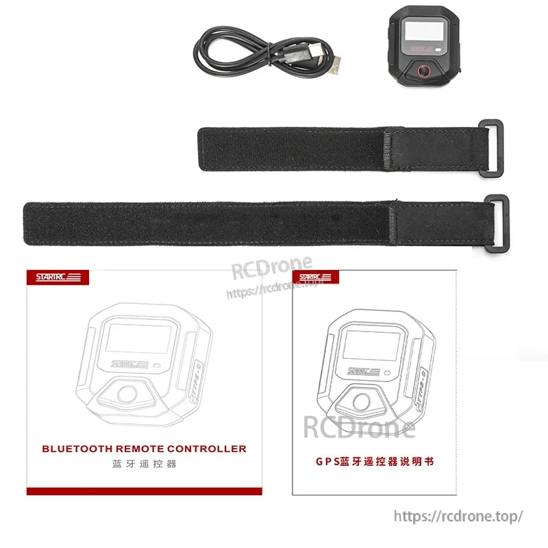 STARTRC GPS Bluetooth Wireless Remote Controller, STARTRC GPS Bluetooth Remote Controller with straps, cable, and manuals