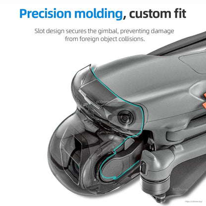 Precision-molded, custom-fit design with secure slot to protect gimbal from collision damage.