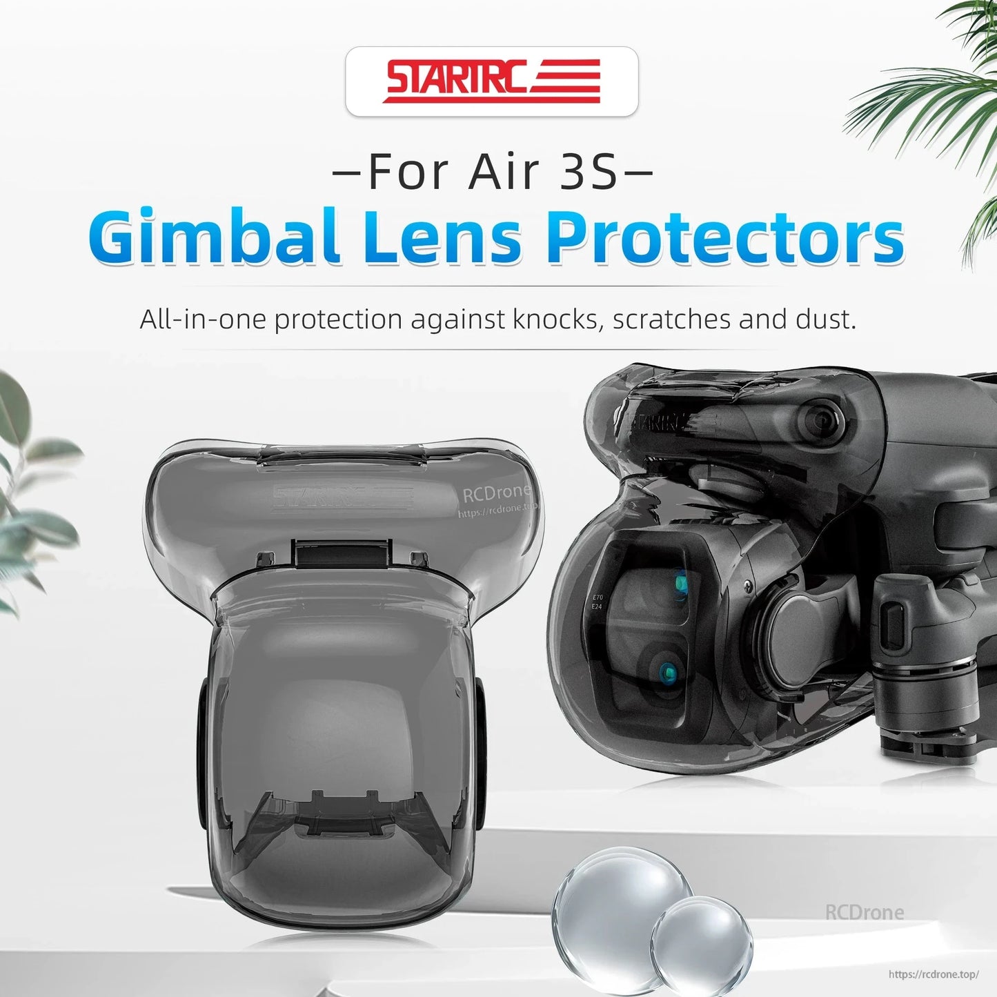 STARTRC Gimbal Lens Protectors for Air 3S offer full protection from knocks, scratches, and dust in one durable solution.