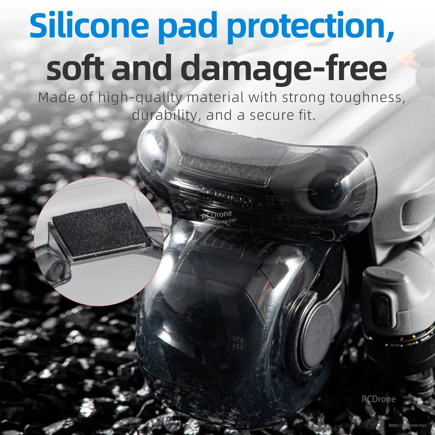 Protect DJI Air 3S gimbal with this silicone pad protector for damage-free and soft protection.