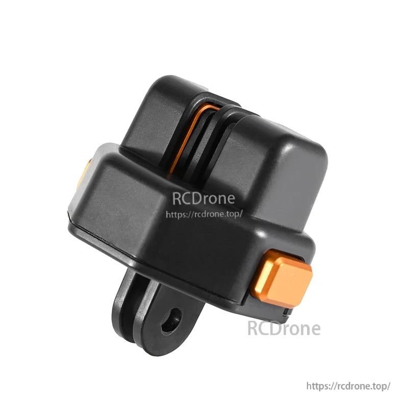 STARTRC Gopro/Dji QR Bracket, A device with a single button for efficient one-handed use, featuring buttons to press to install and retrieve.