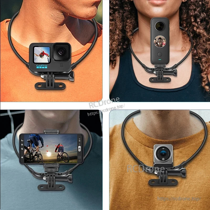 STARTRC Hanging Neck Mount Holder, Capture first-person perspectives for vlogs and activity footage with stronger immersion than handheld shooting.