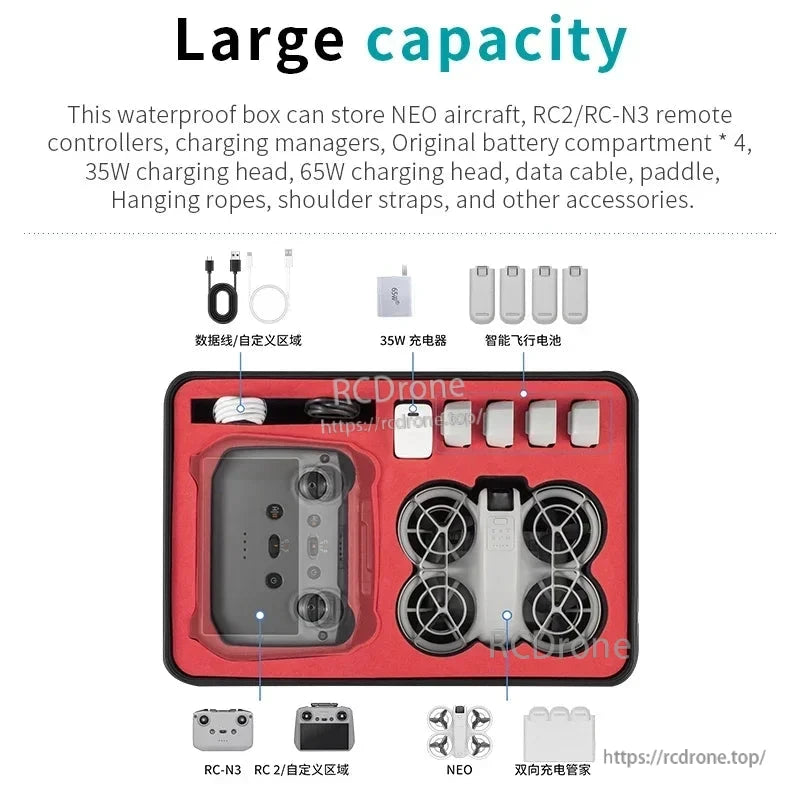 STARTRC StartRC Hard Waterproof Box provides a safe storage solution for DJI NEO aircraft and accessories.