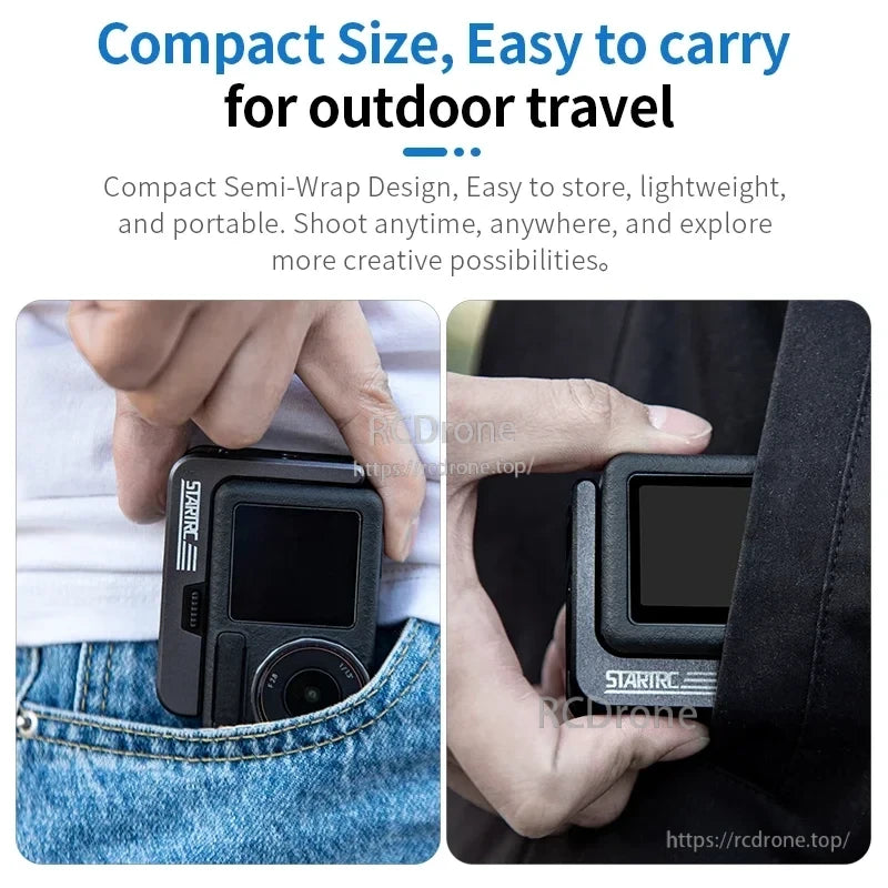 STARTRC L-Type Quick Release Bracket, Compact portable camera with semi-wrap design for easy outdoor use and storage.