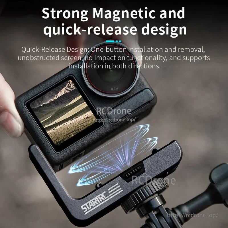 STARTRC L-Type Quick Release Bracket, Strong magnetic quick-release bracket for easy one-button installation and removal.