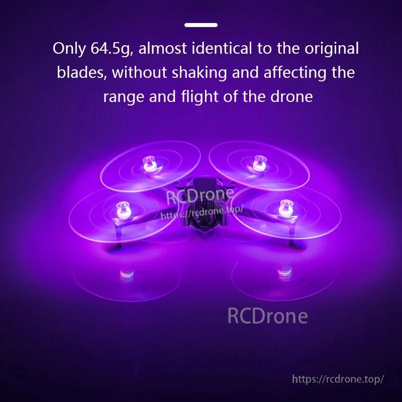 STARTRC LED Flash Propeller, Lightweight 64.5g LED propellers match original blades, ensure no shake, and maintain drone range and flight stability.