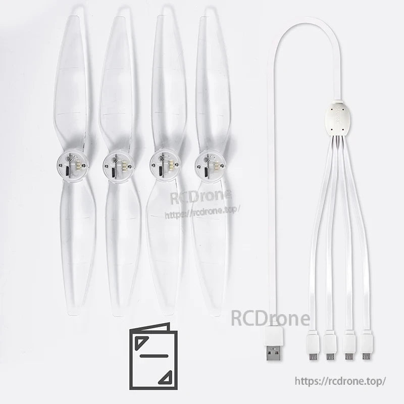 STARTRC LED Flash Propeller, Made from transparent PC material, the propellers enhance night flight visibility and performance.