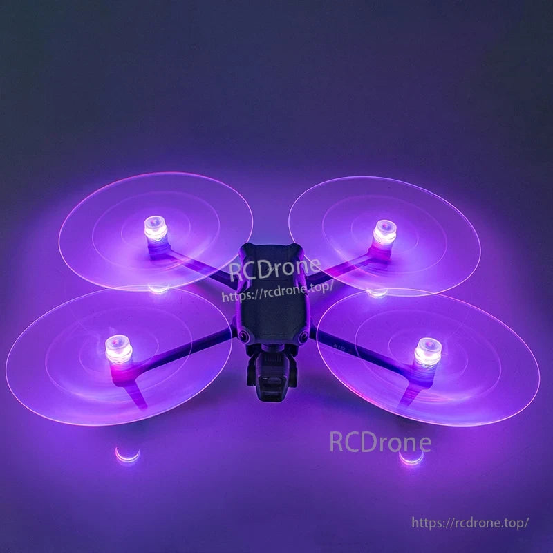 STARTRC LED Flash Propeller, Colorful LED propellers with three flashing modes for DJI Air 3, Mini 4 Pro, and Mini 3 Pro drones.