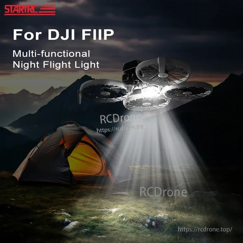 STARTRC LED Night Flight Light for DJI FLIP provides multi-functional illumination, enhancing visibility and safety during nighttime drone operations.