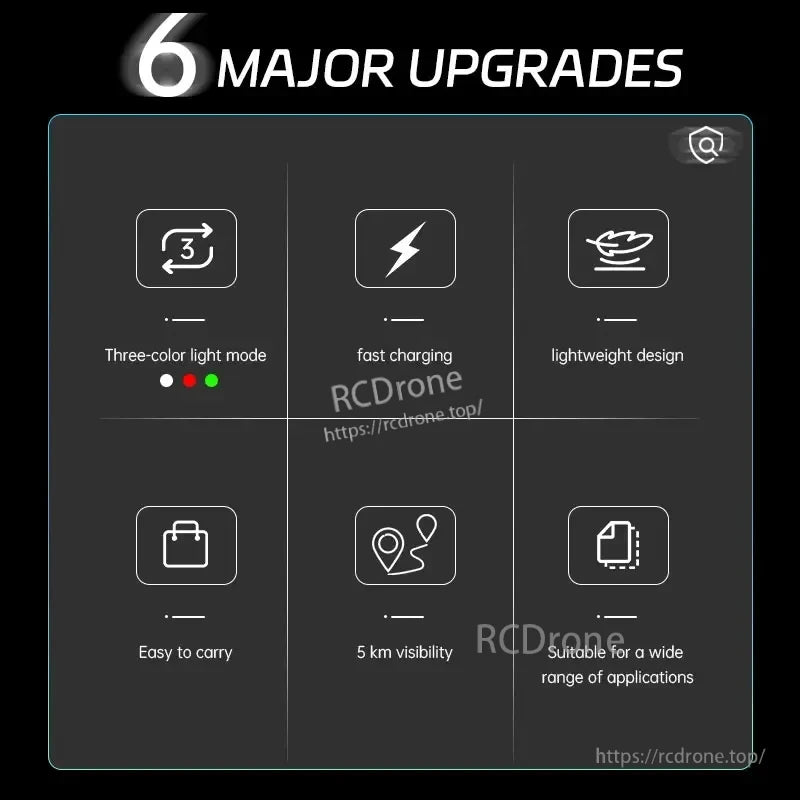 STARTRC LED Night Flight, Three-color light, fast charging, lightweight, portable, 5km visibility, versatile.